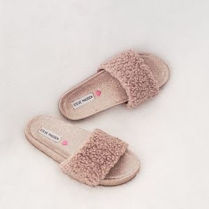 NWB Girl's Fur Bling Slide